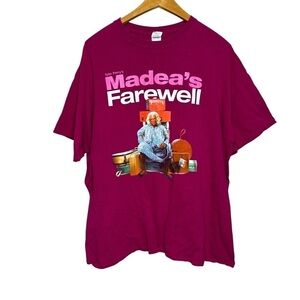 Madea’s Farewell Tour Unisex Short Sleeve Graphic Tee Shirt Burgundy Size 2XL